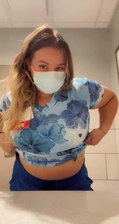 Nurse @ work titties Thank your healthcare workers 🏥