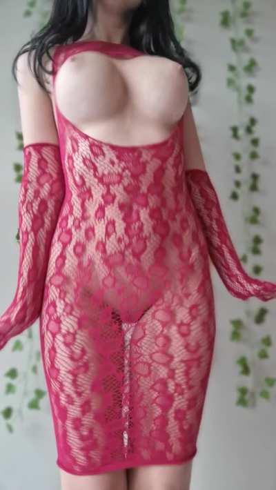 This fishnet dress is kinda elegant