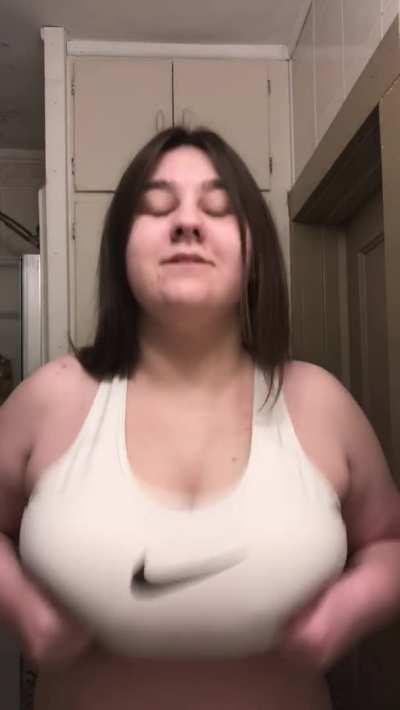 My tits are almost too bouncy for this top